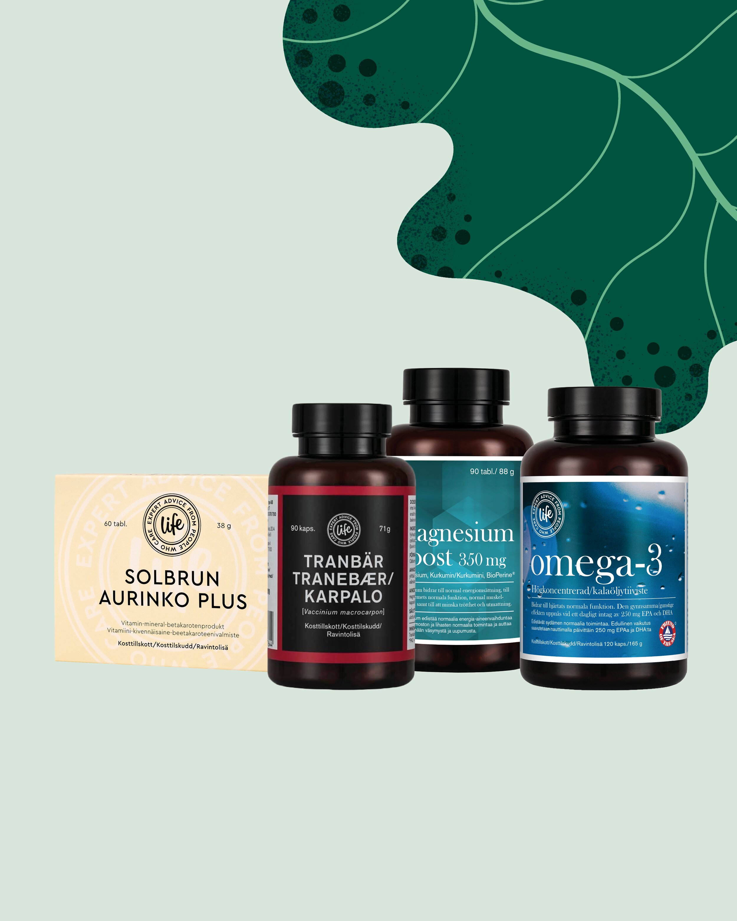 3 for 2 på Omega, Magnesium Boost, Solbrun og Tranebær