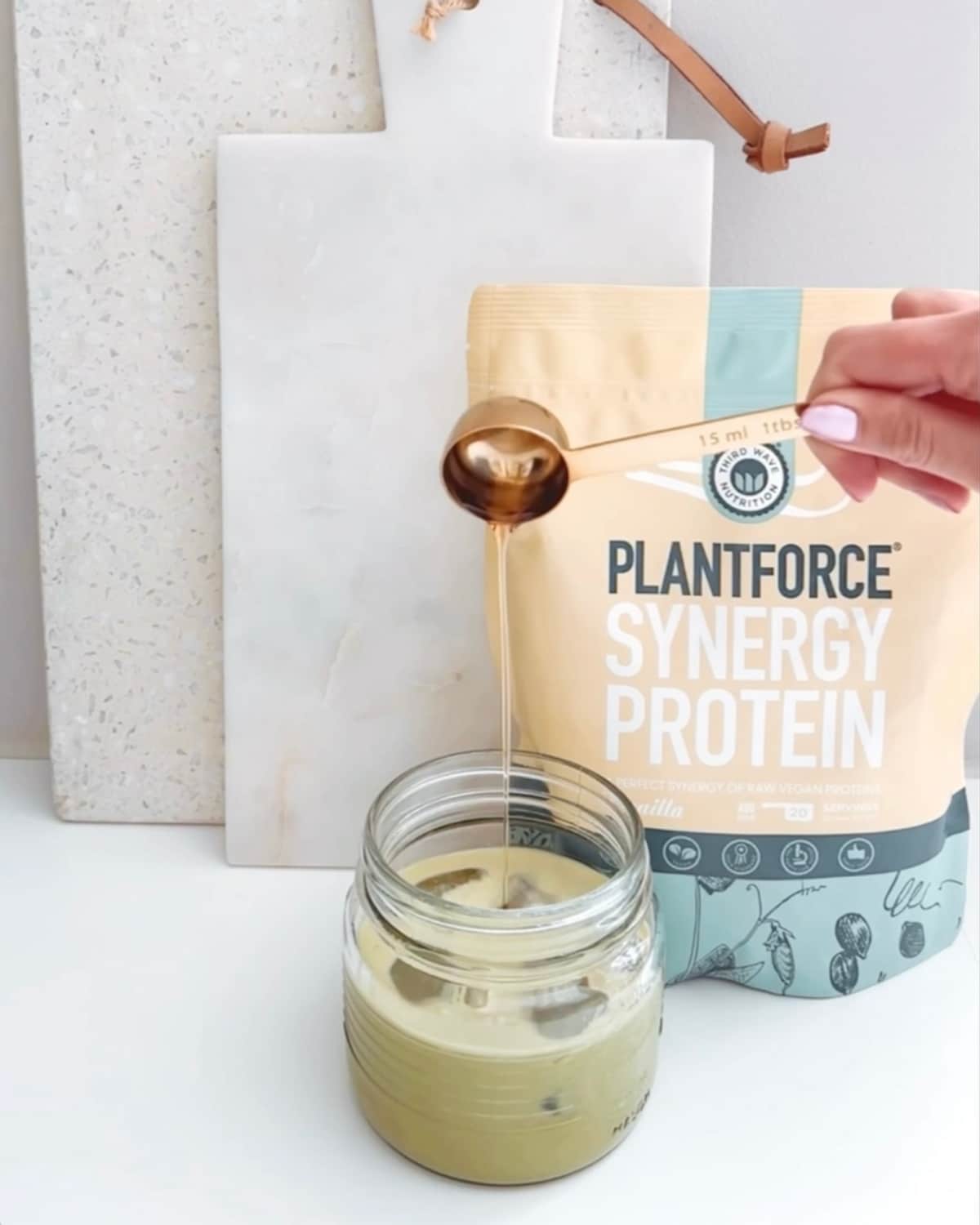 Matcha med Vaniljeprotein