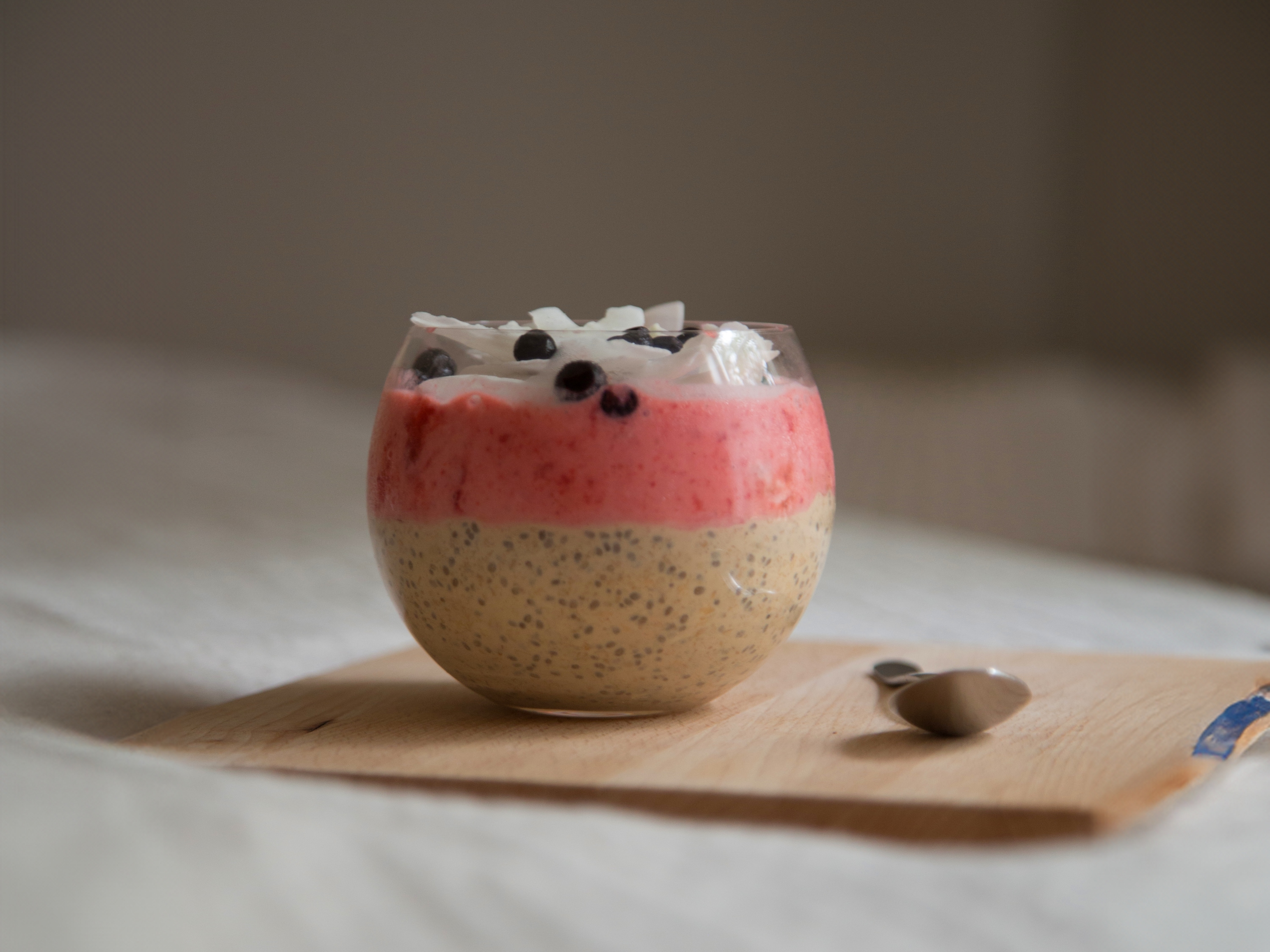 Chiapudding med jordbær
