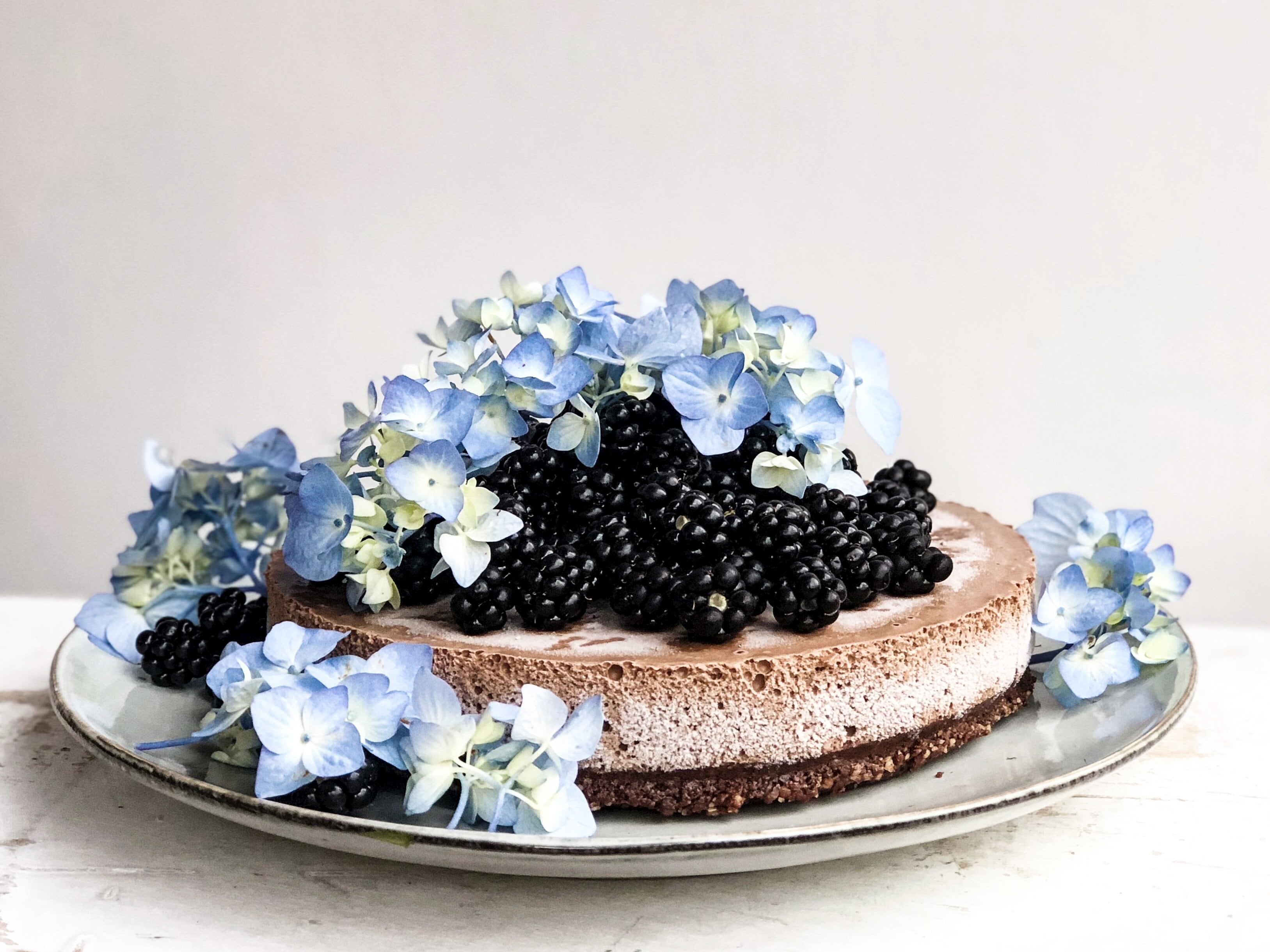 Raw kake med smak av kaffe, kokos og mørk sjokolade