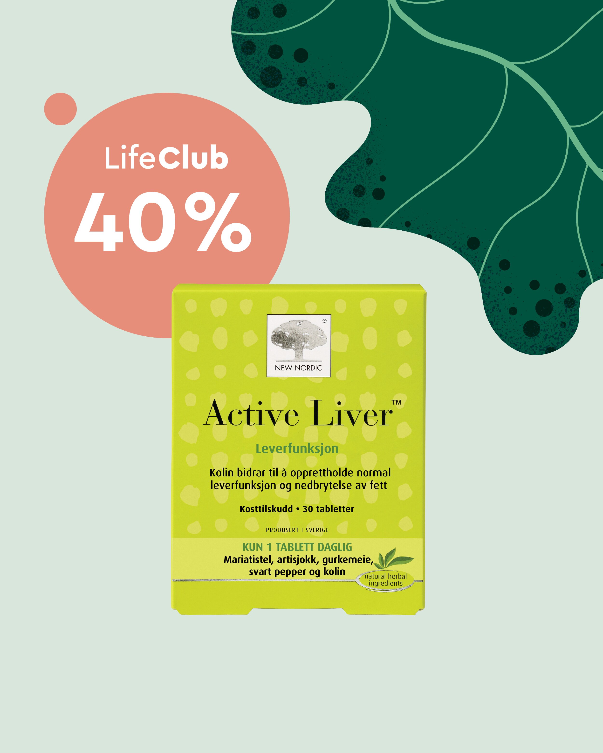 Medlemstilbud: 40% på Active Liver fra New Nordic 
