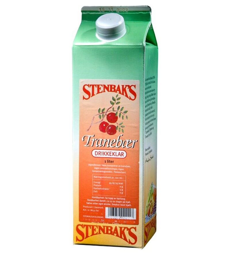 STENBAKS TRANEBÆRSAFT 1L
