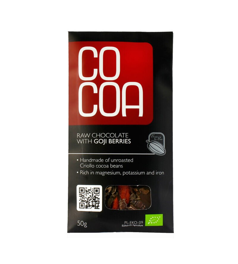 Raw Chocolate Bar Goji Berries 50-g