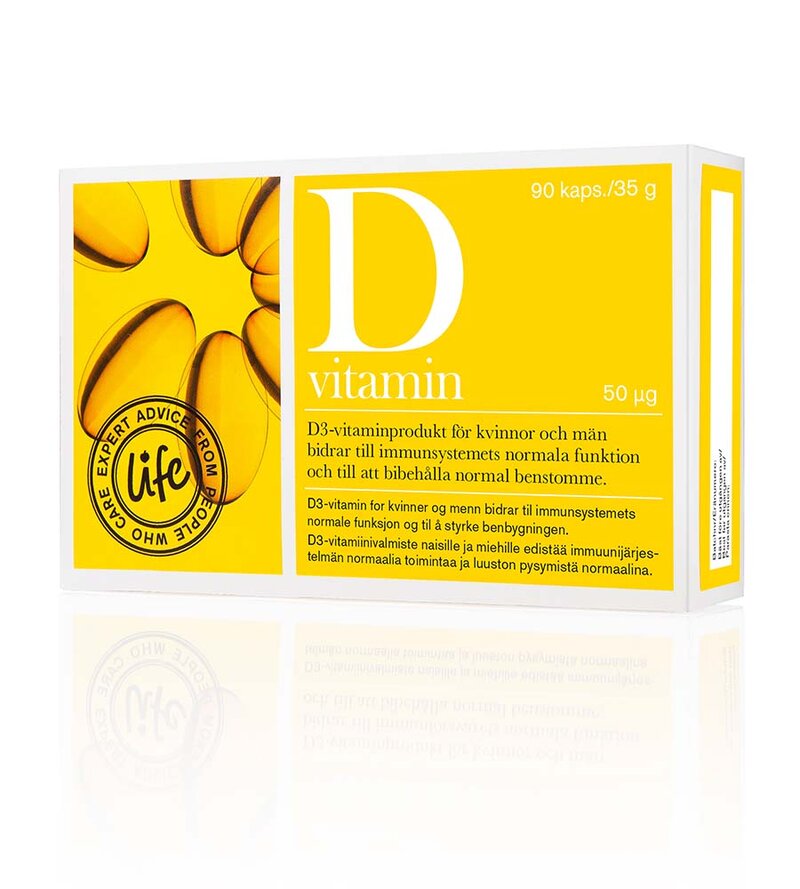 Life D-vitamin 50 mcg 90-kpsl