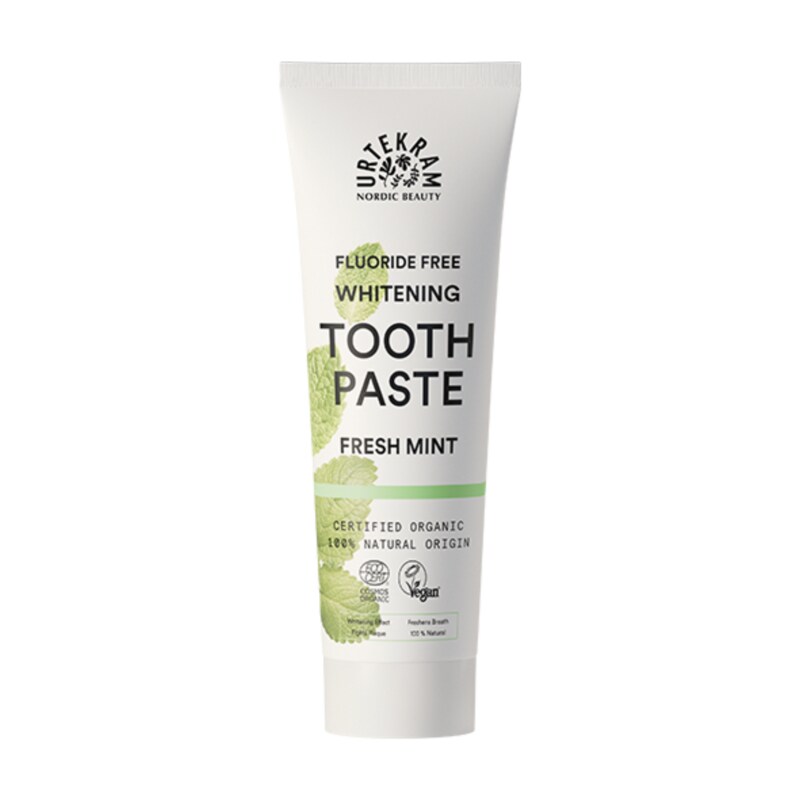 Urtekram Whitening Fresh Mint Tannkrem Uten Fluor