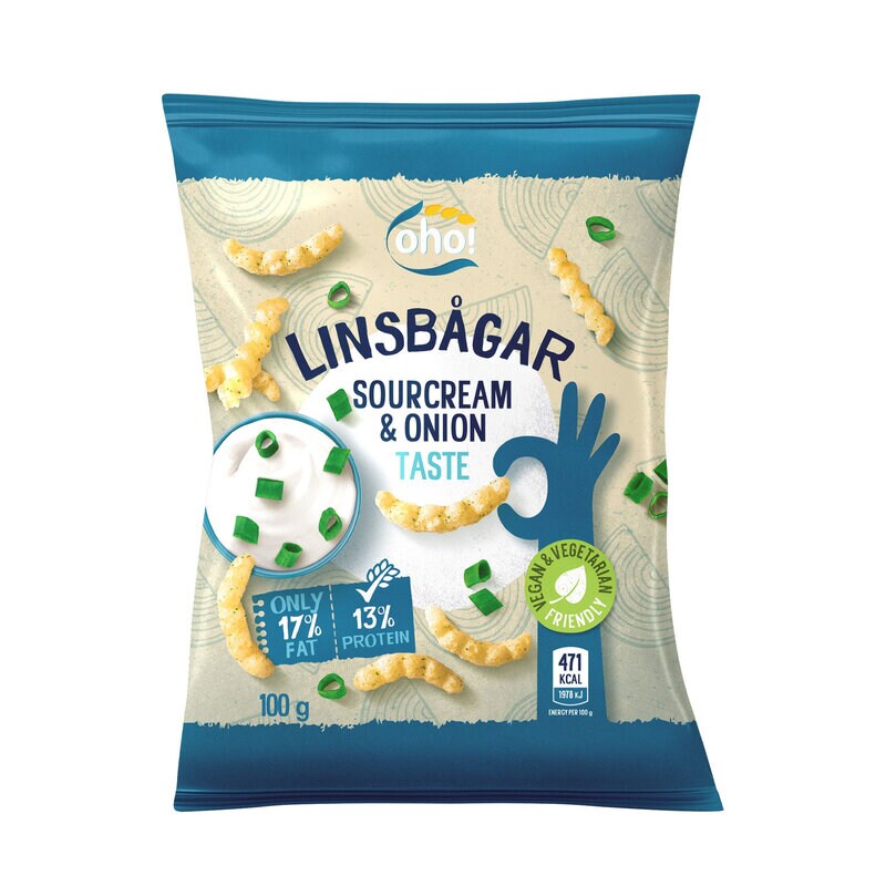 Linsesnacks Sour Cream & Onion 100g