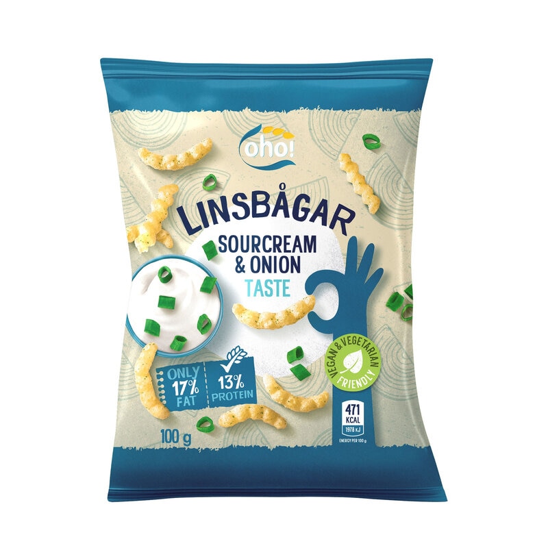 Linsesnacks Sour Cream & Onion 100g