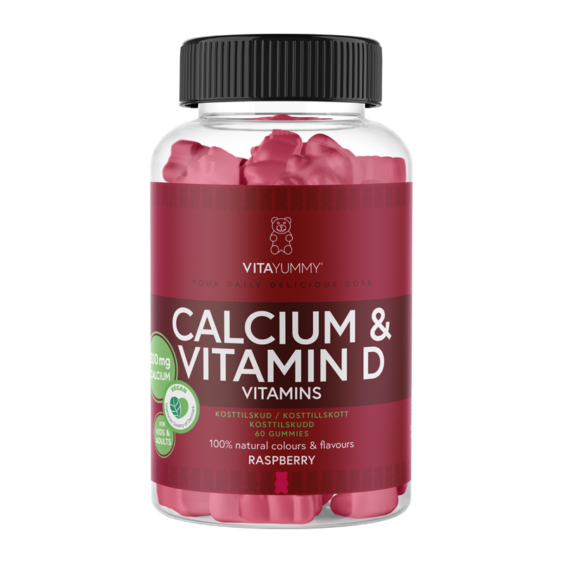 VitaYummy Calcium & Vitamin D Raspberry Gummies (U) 180 g