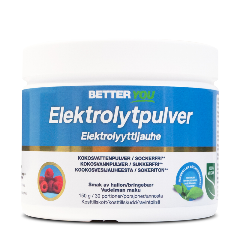 Better You Elektrolyttpulver Bringebær 150 g