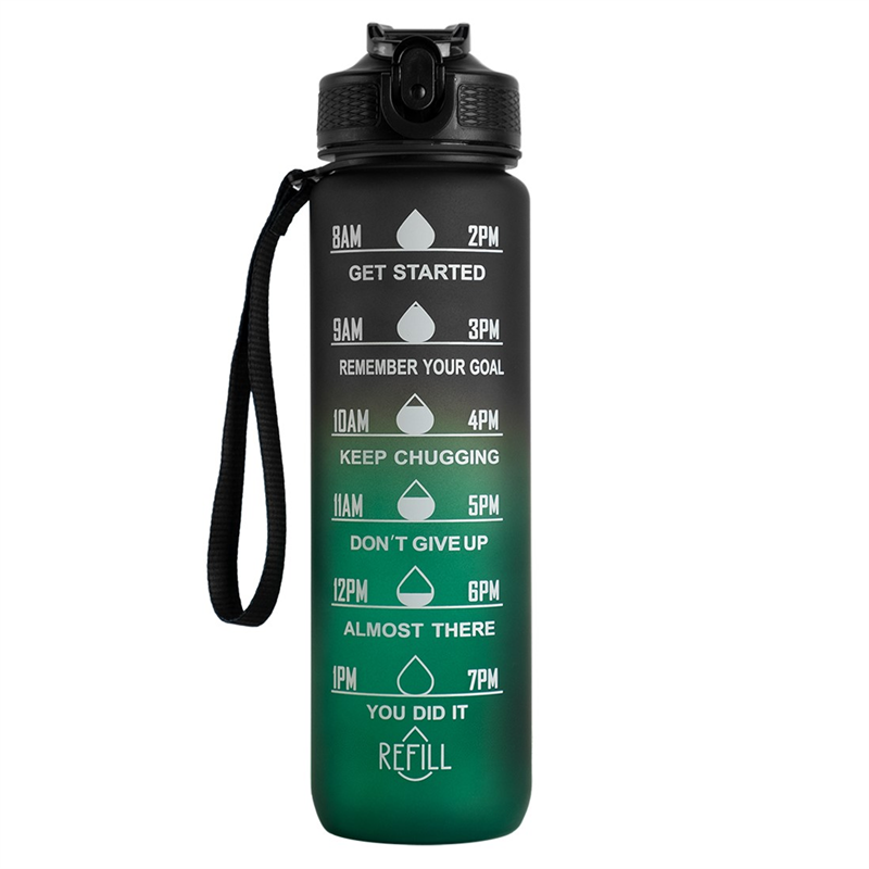 MOTIVATION BOTTLE | Motivation Bottle Black Dark Green 1000 ml