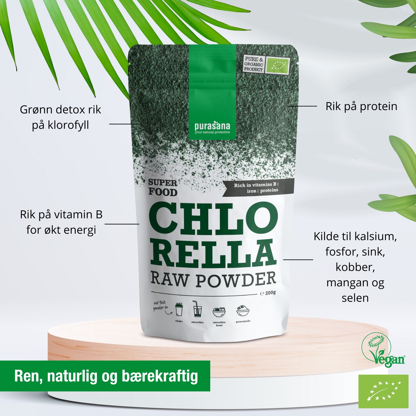 Purasana Chlorella Pulver