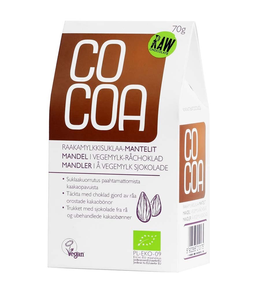 Raw Cocoa Mandler i Vegemylk Sjokolade