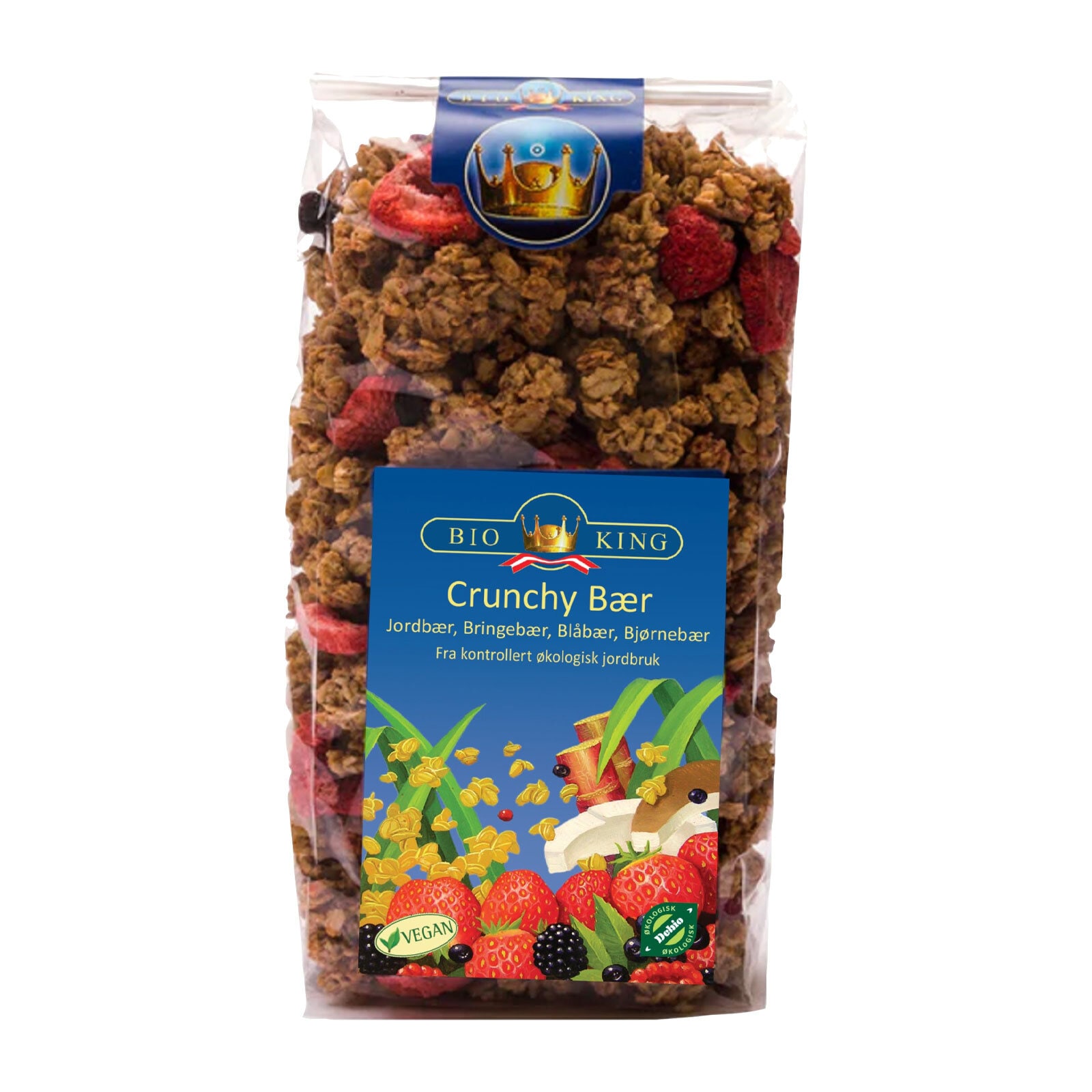 Bio-king Crunchy Bær Organisk 375g