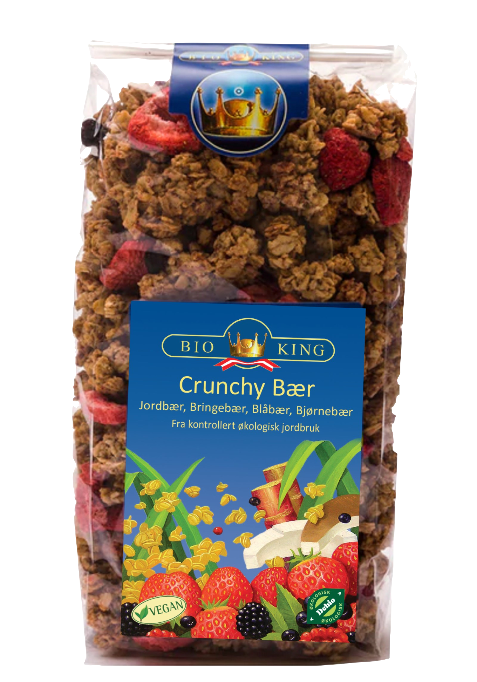 Bio-king Crunchy Bær Organisk 375g