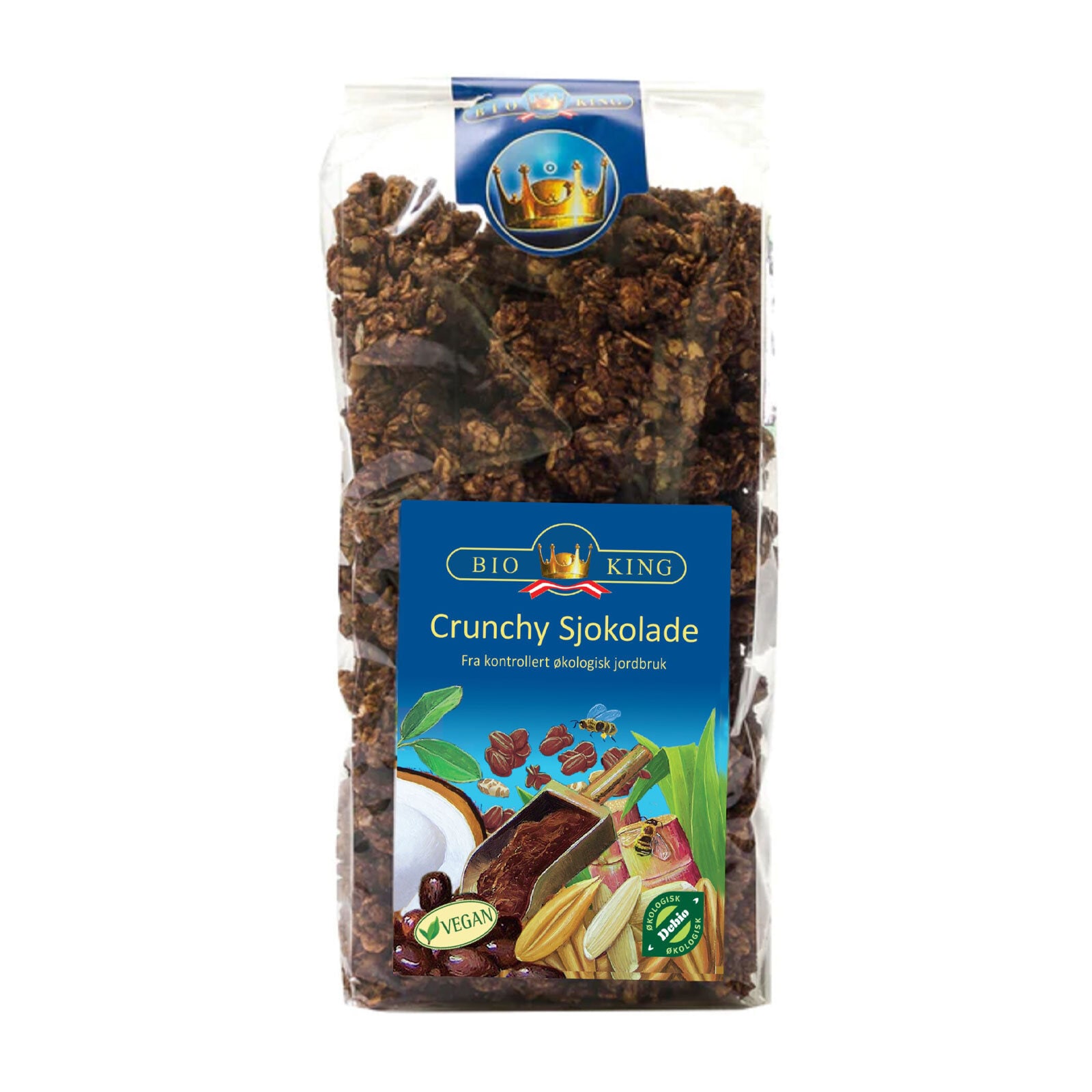 Bio-king Crunchy Sjokolade Organisk 375g