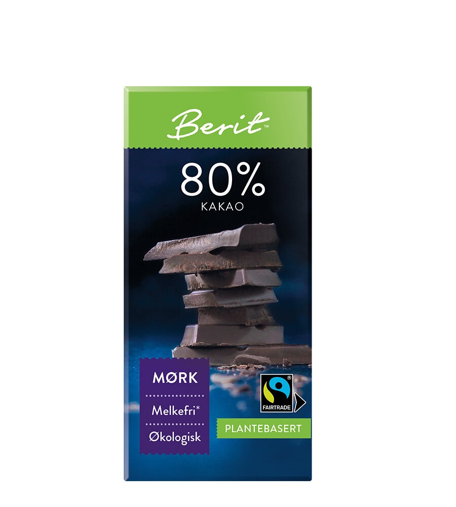 Berit™ Mørk Sjokolade 80% Kakao