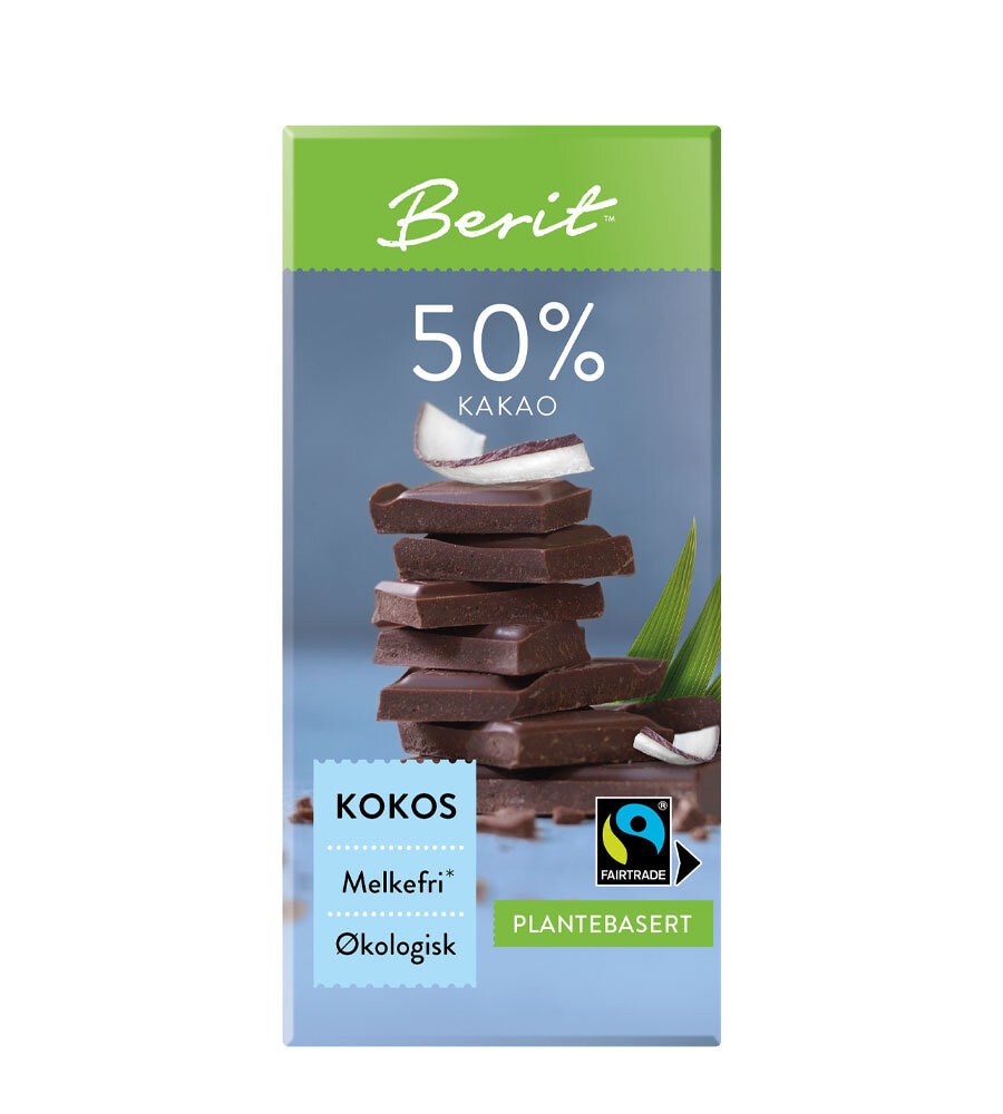 Berit™ Sjokolade 50 % Kakao med kokos