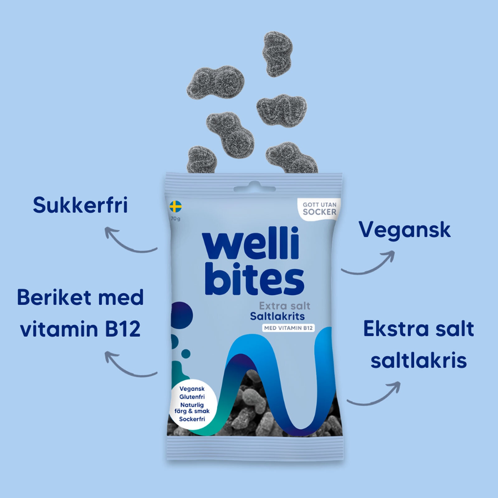 Wellibites Extra Salt Lakris