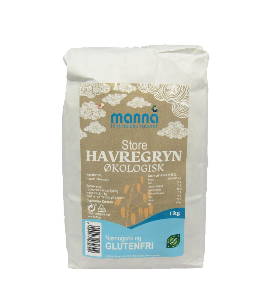 Manna Glutenfrie Havregryn Store