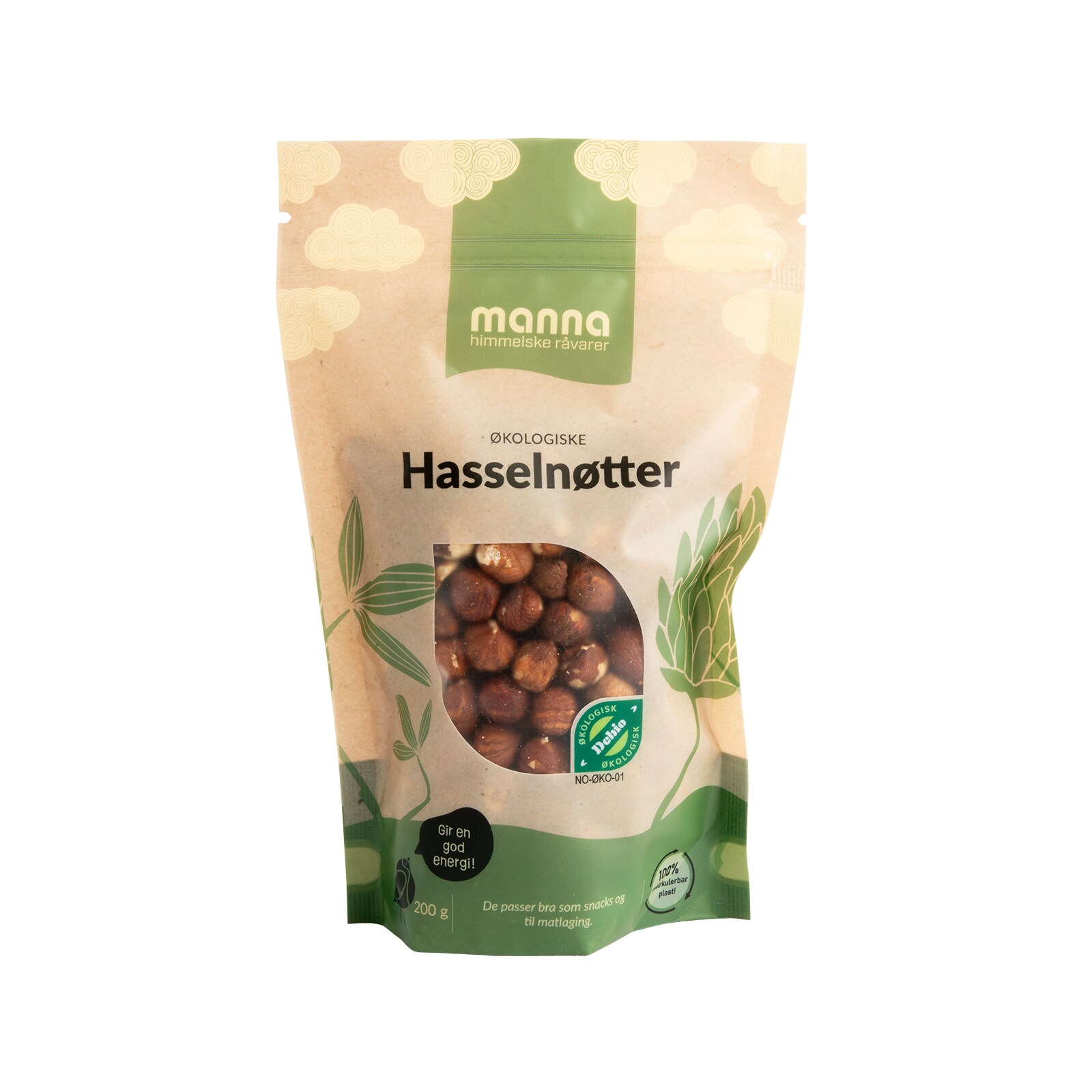 Manna Hasselnøtter Økologisk 200GR
