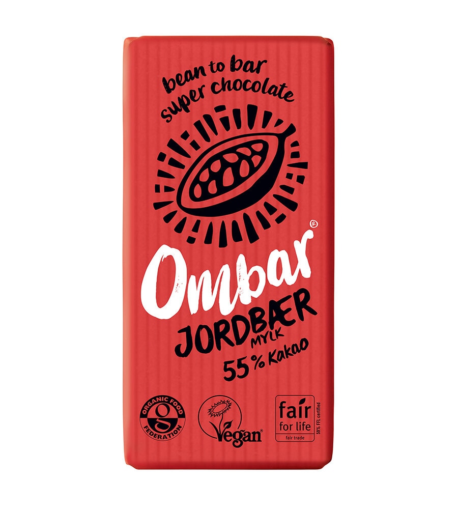 Ombar Jordbær og Kokoskrem 35G