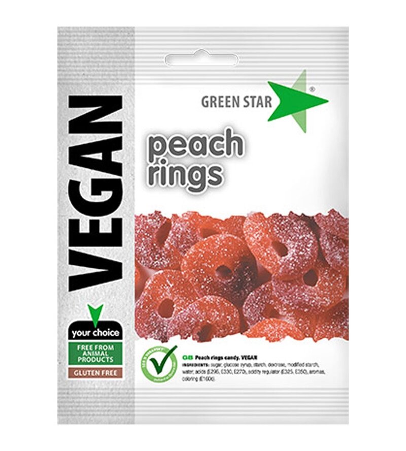 Green Star Vegan Peach Rings