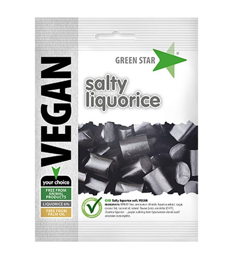 Green Star Vegan Salty Liquorice