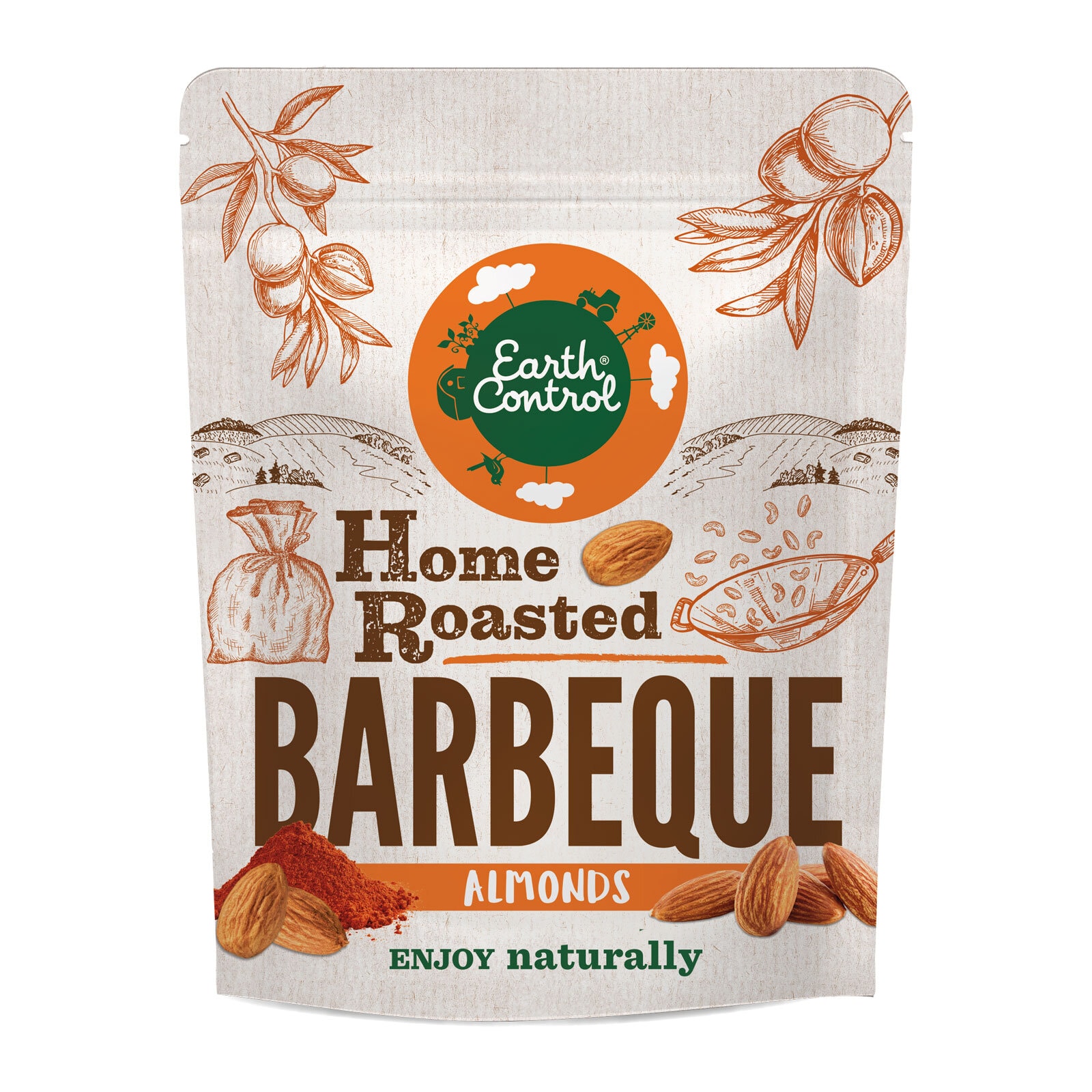 Earth Control Almond BBQ 125G