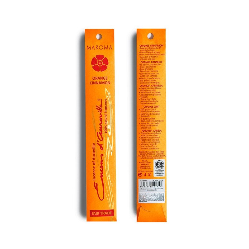 Maroma Røkelse Orange Cinnamon 10 pinner