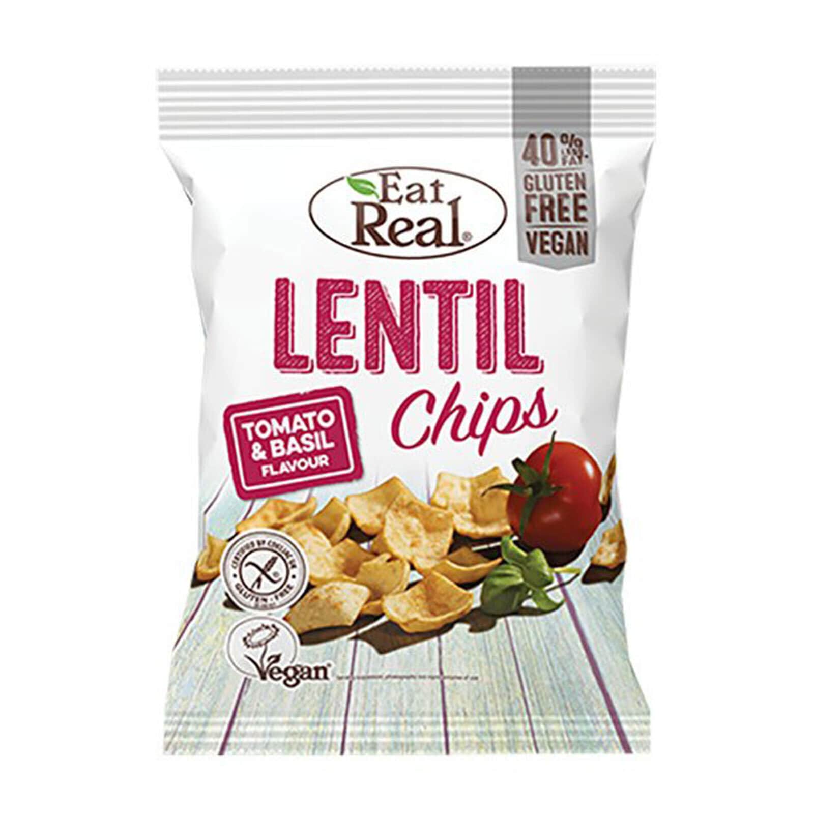Eat Real linsechips tomat og basilikum