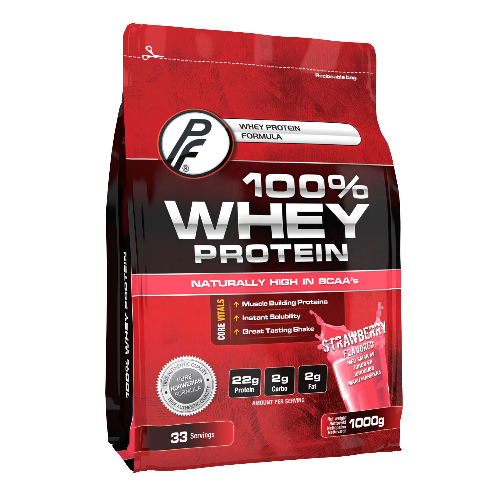 100% Whey Protein Strawberry