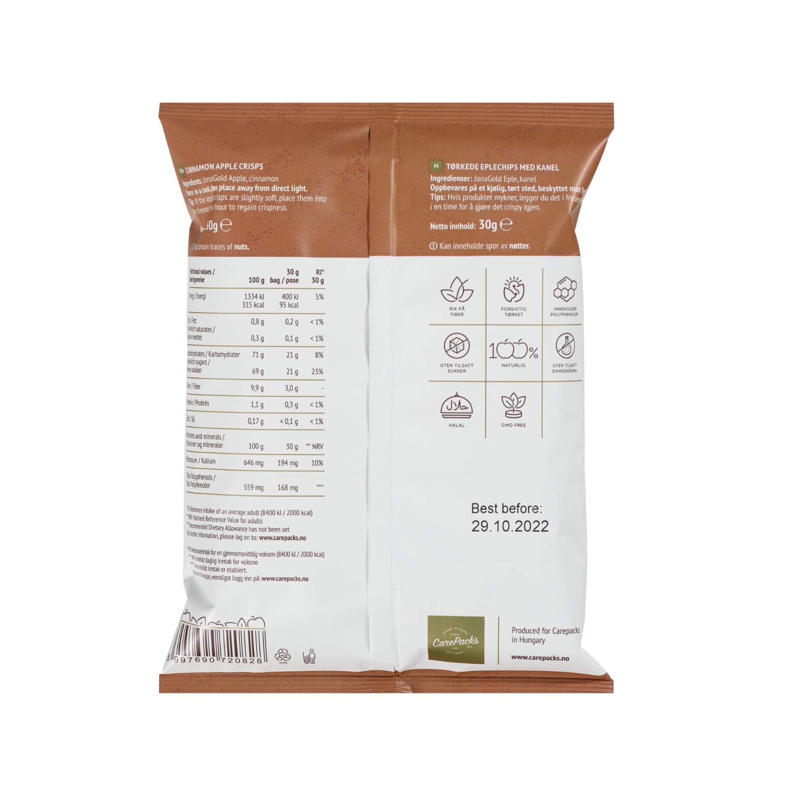 Carepacks Eplegull kanel 