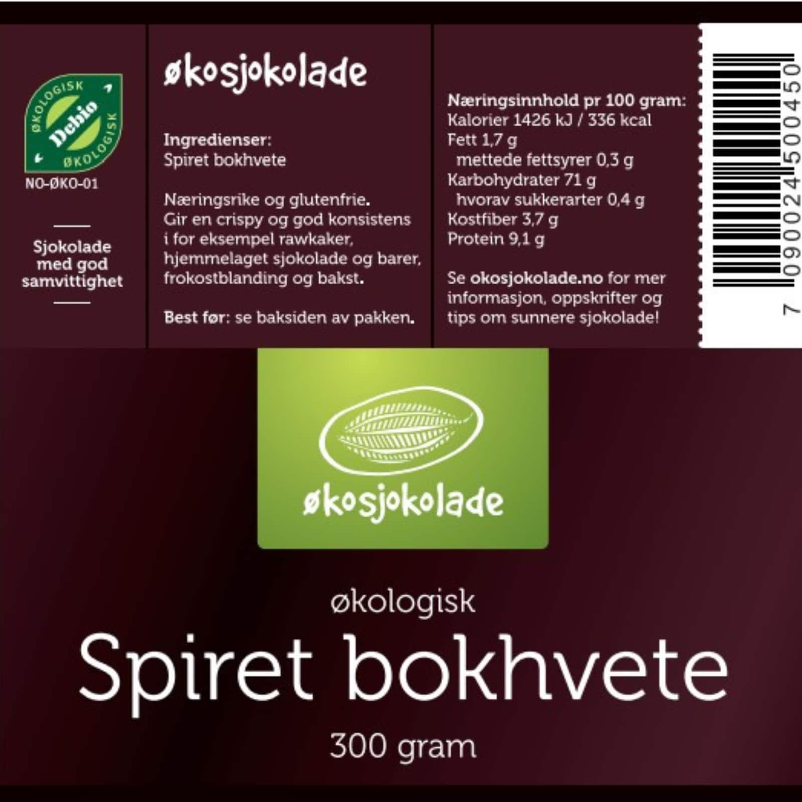 Økosjokolade Spiret bokhvete