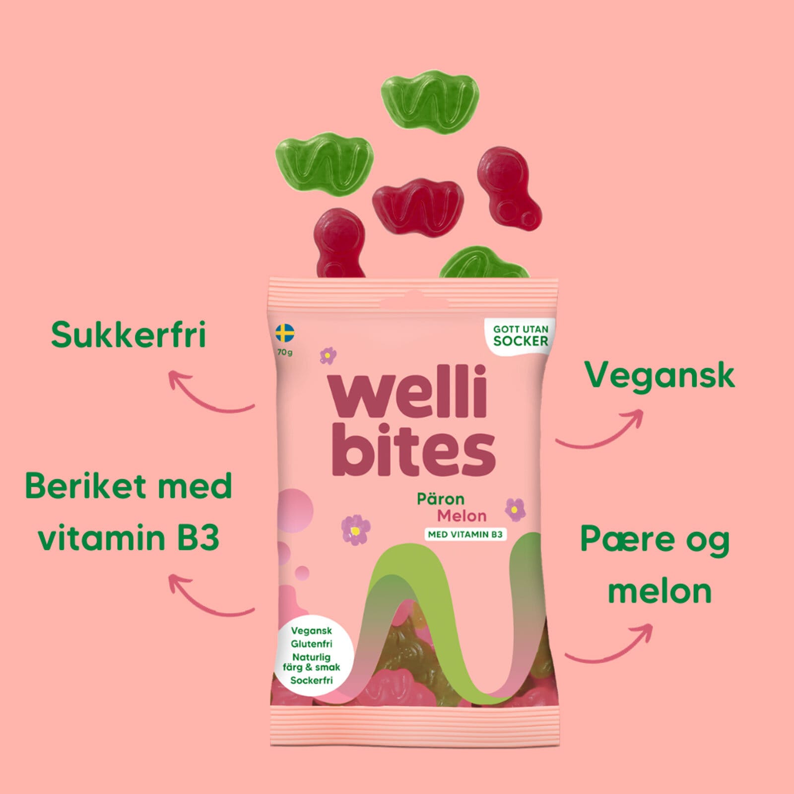 Wellibites Pære og Melon