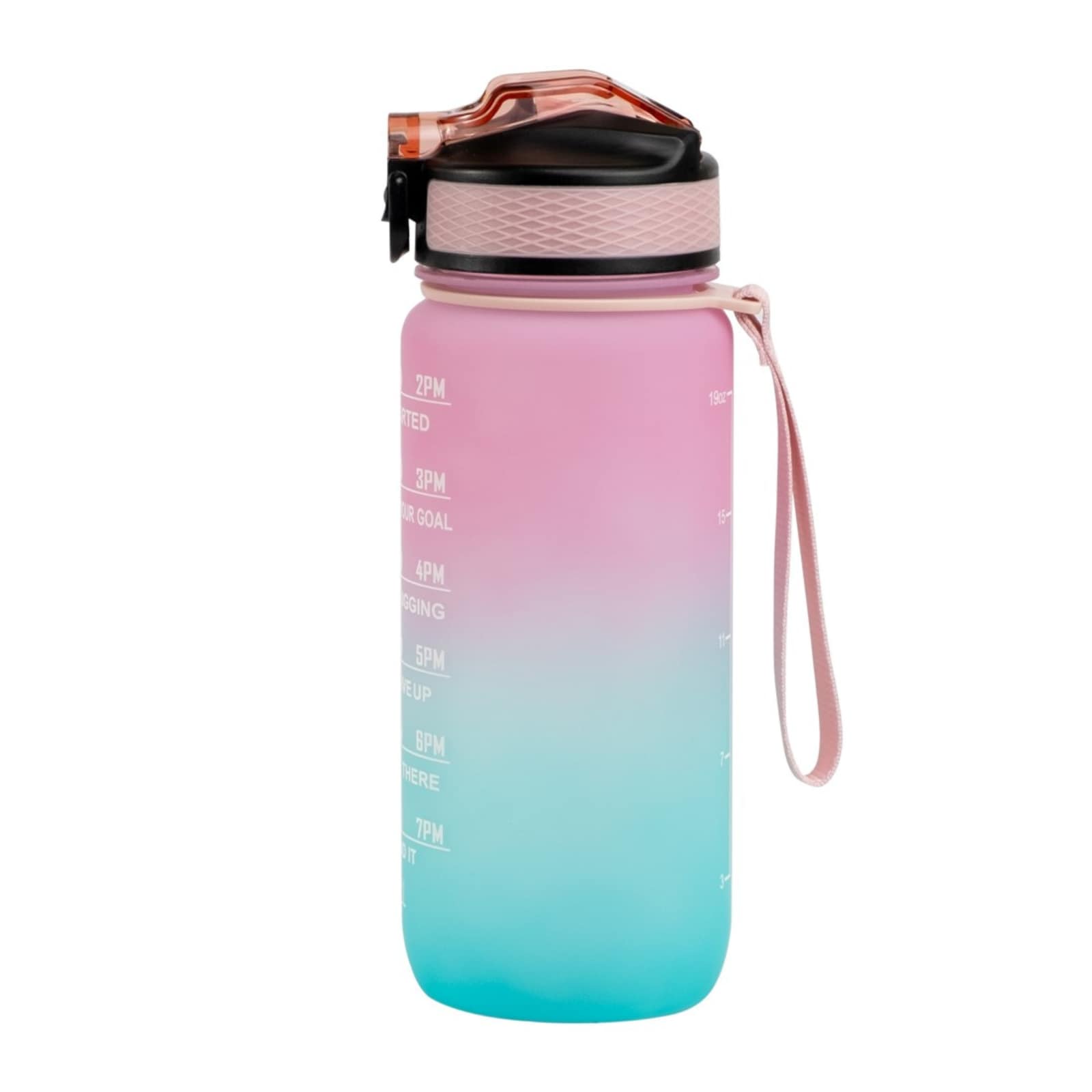 Motivasjonsflaske Rosa/Turkis 600ml