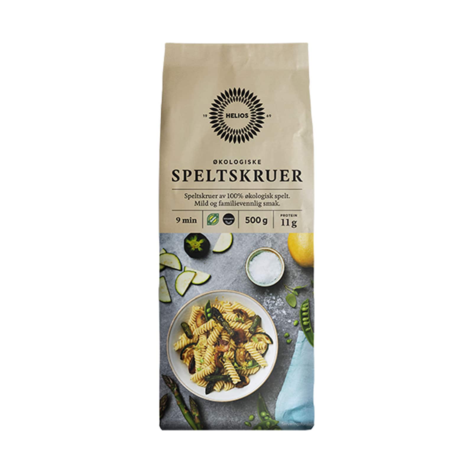 Helios økologiske speltskruer