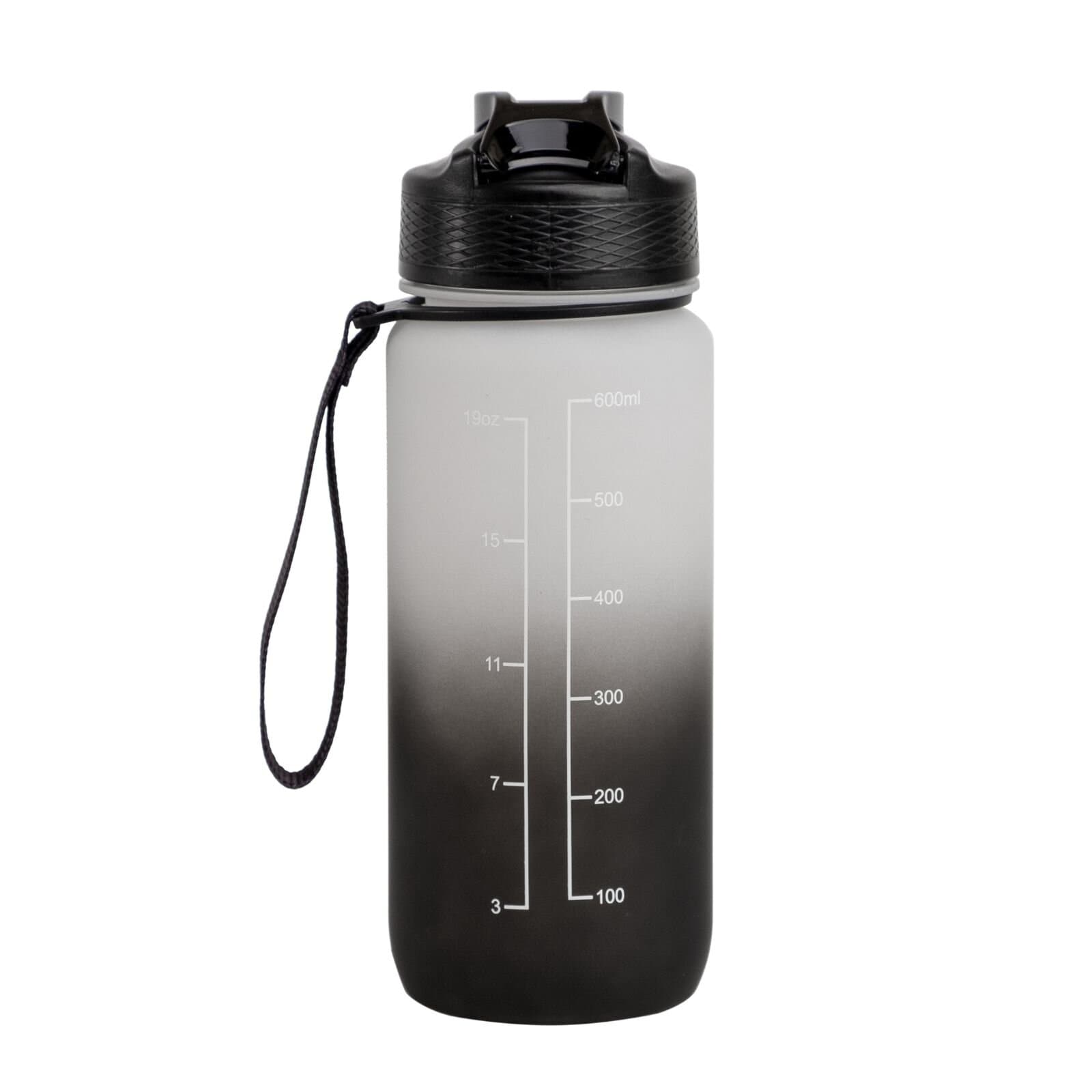 Motivasjonsflaske Sort/Hvit 600 ml