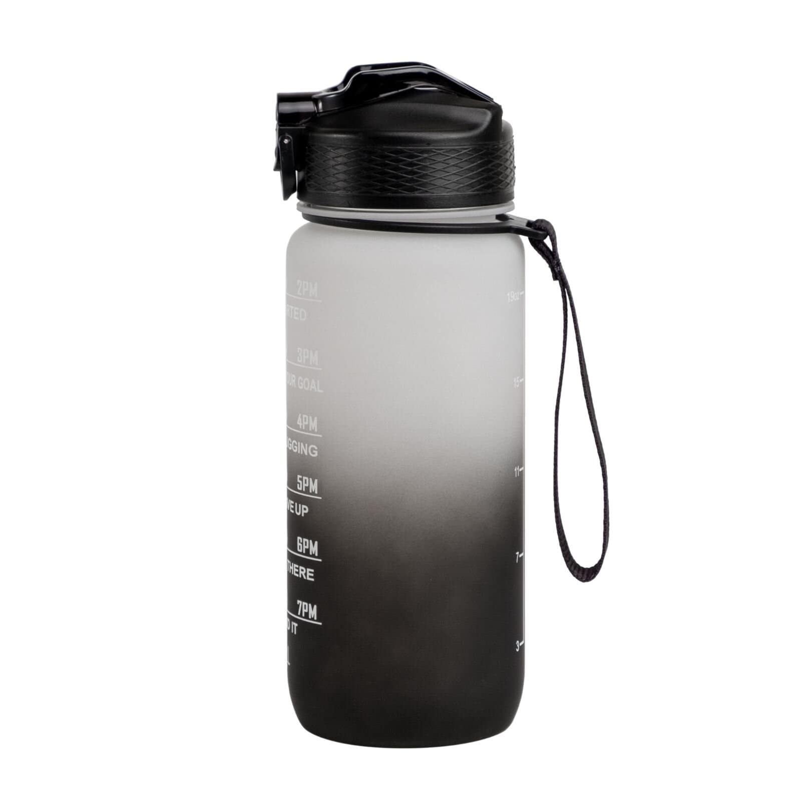 Motivasjonsflaske Sort/Hvit 600 ml