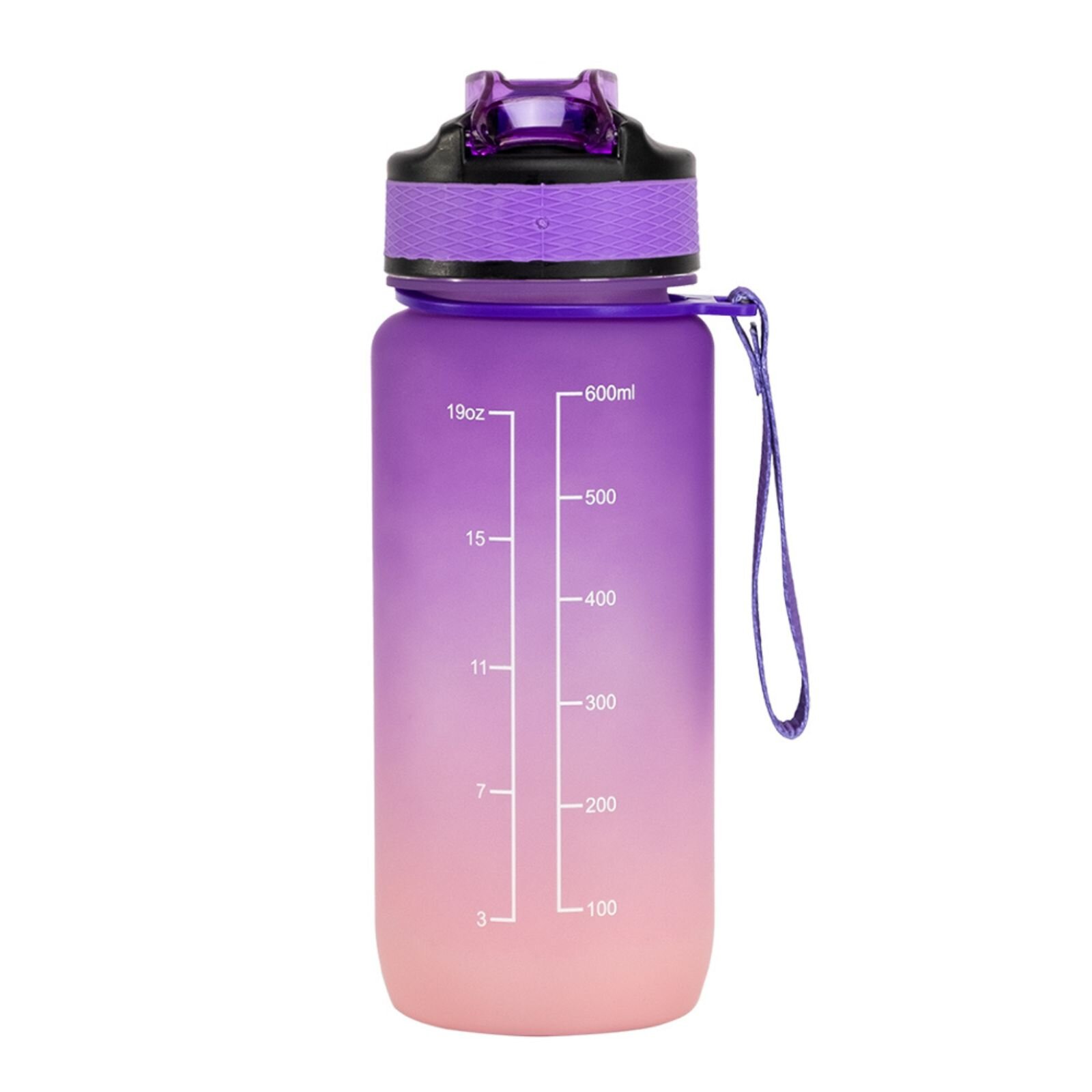 Motivasjonsflaske Lilla/Lys lilla 600ml