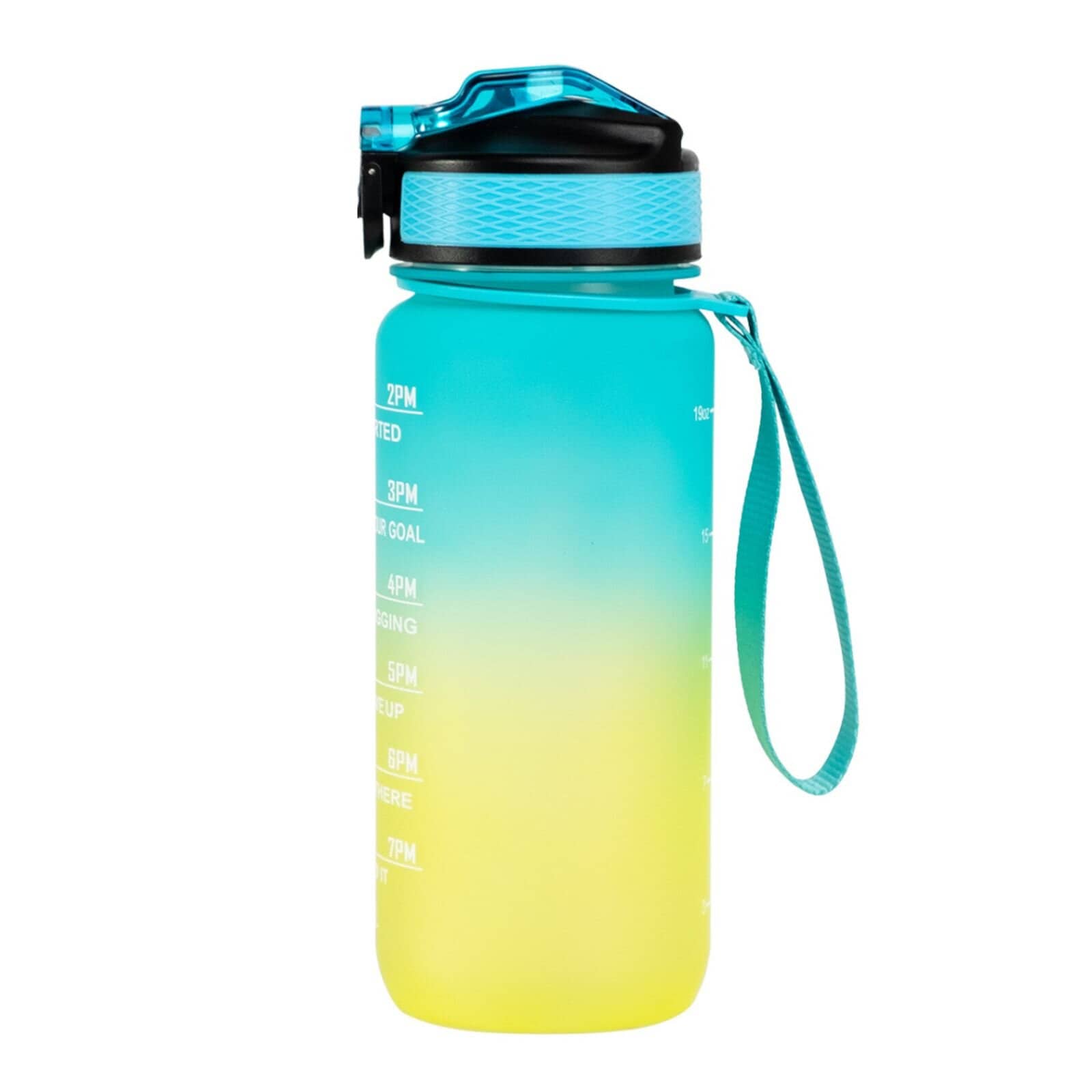 Motivasjonsflaske Grønn/Blå 600ml