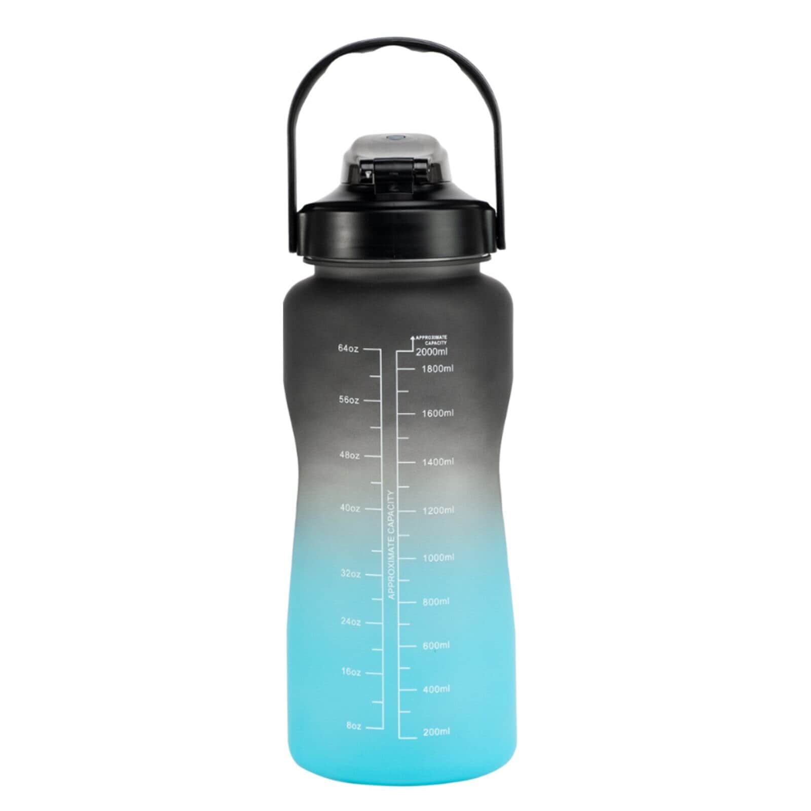 Motivasjonsflaske Blå/Sort 2,2L