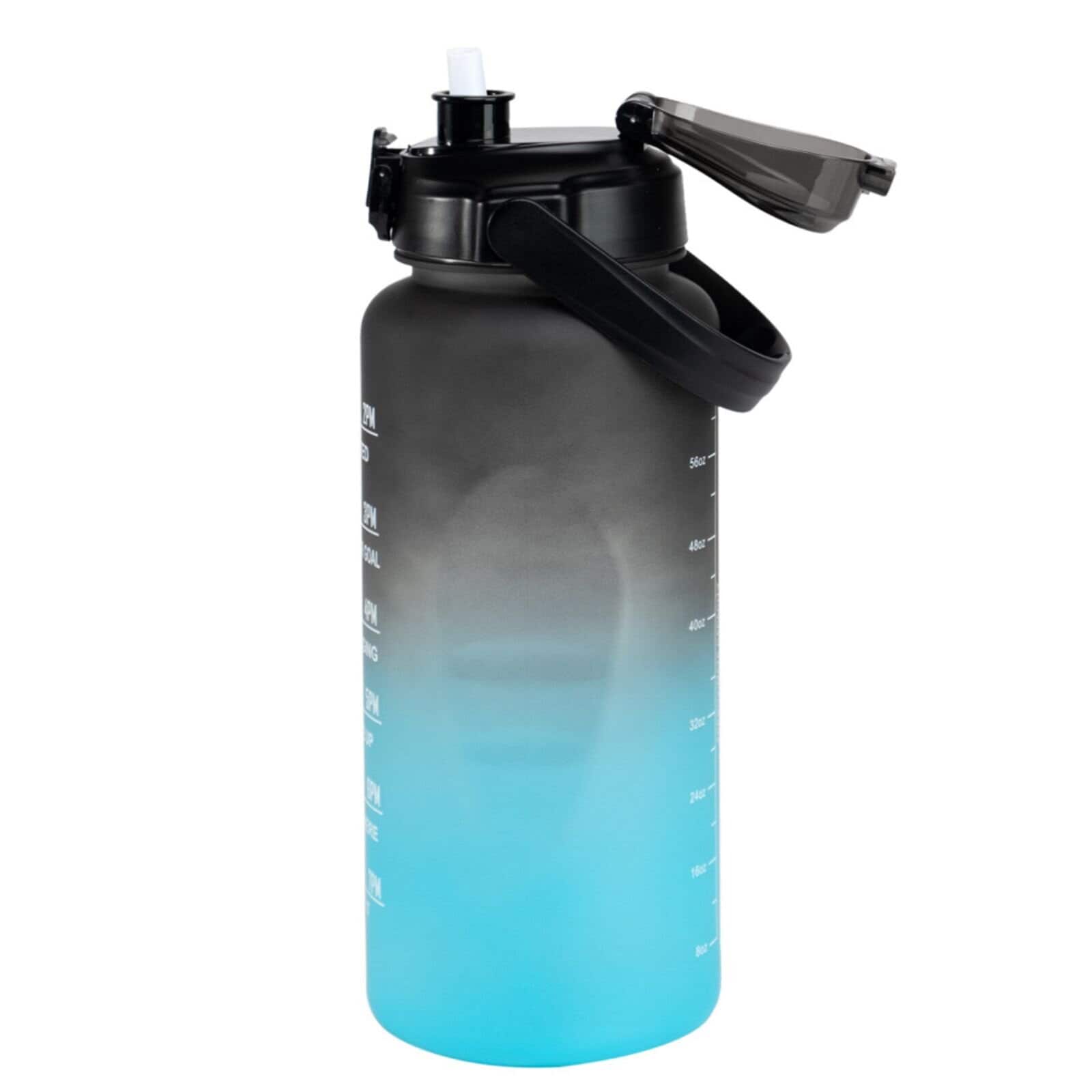 Motivasjonsflaske Blå/Sort 2,2L