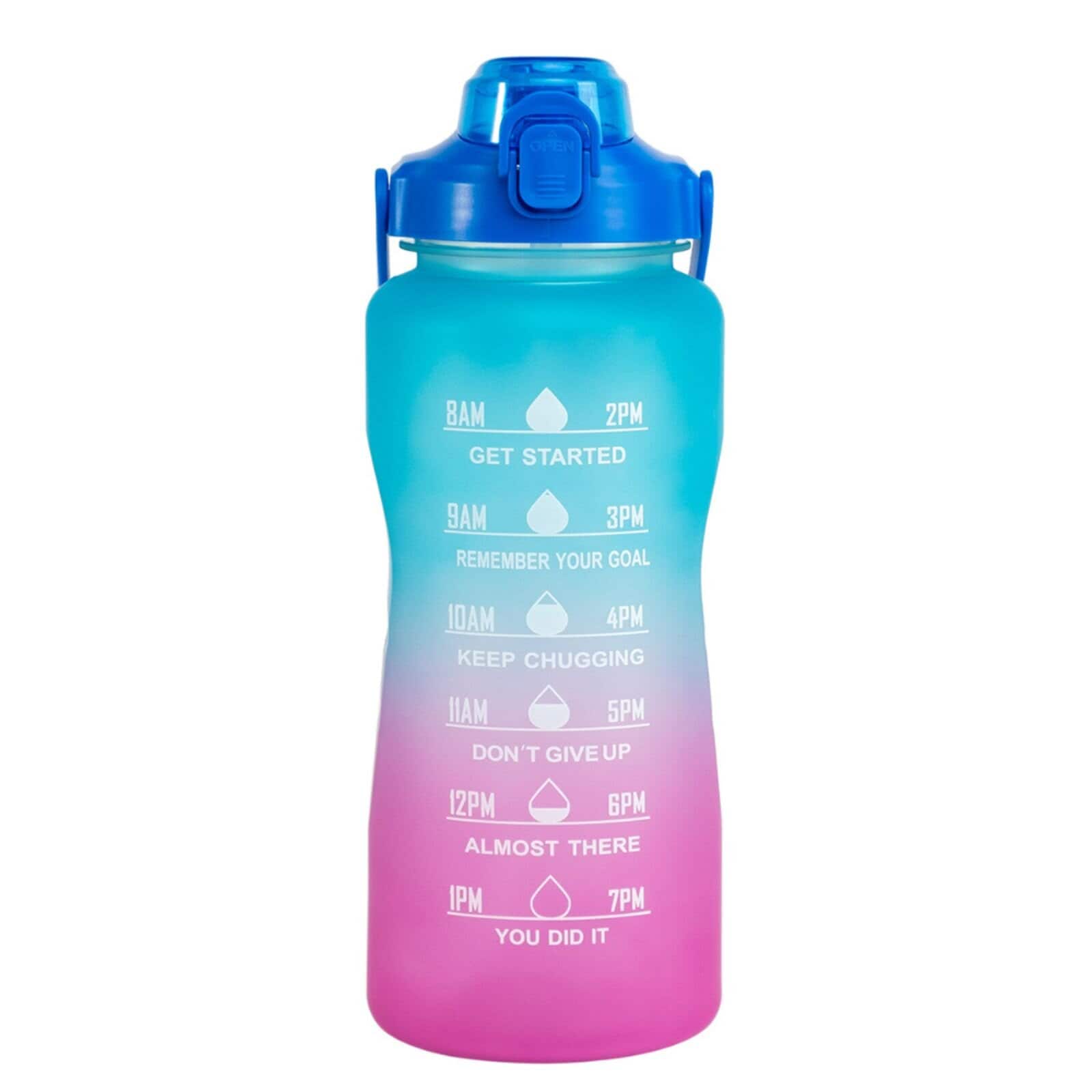 Motivasjonsflaske Blå/Rosa 2,2L