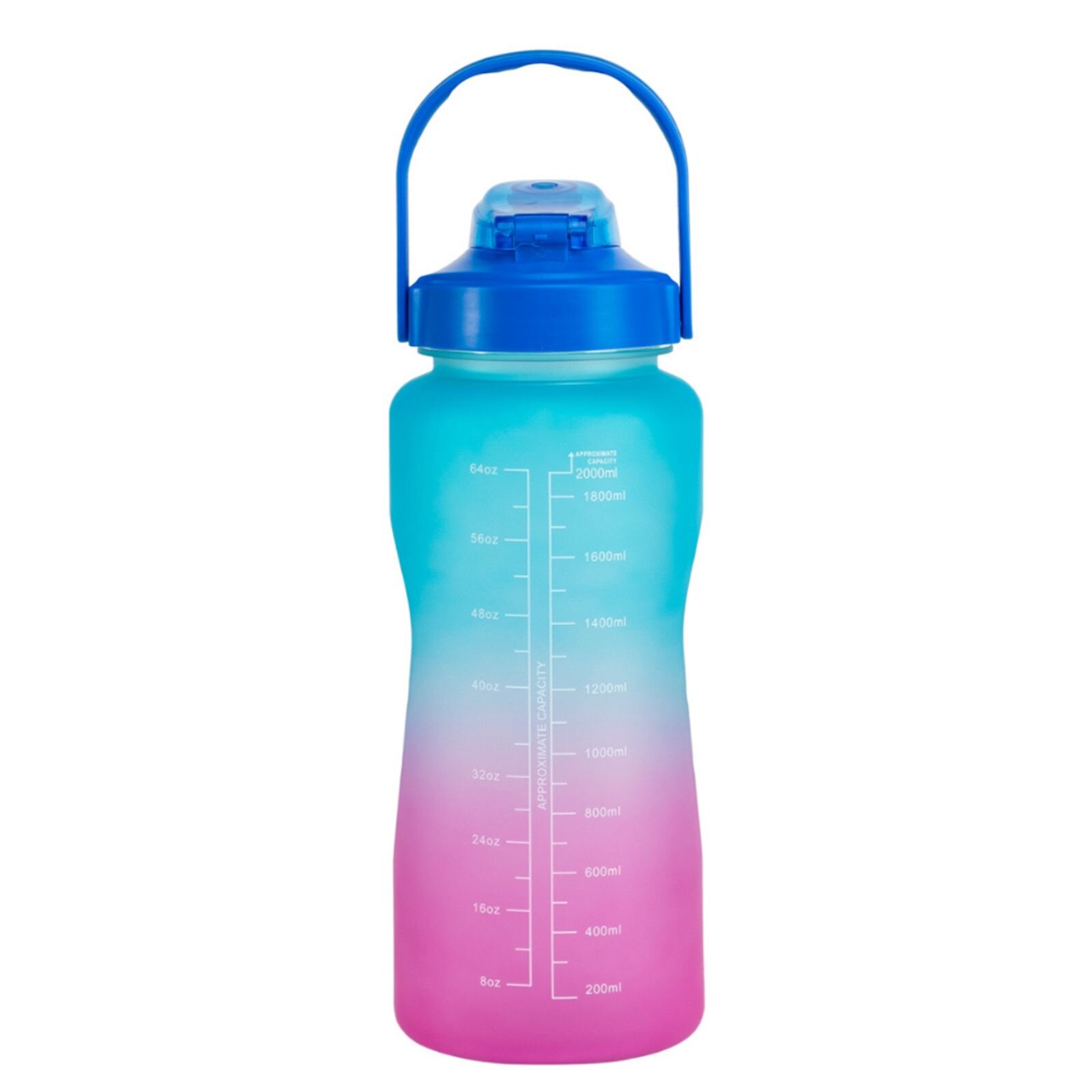 Motivasjonsflaske Blå/Rosa 2,2L