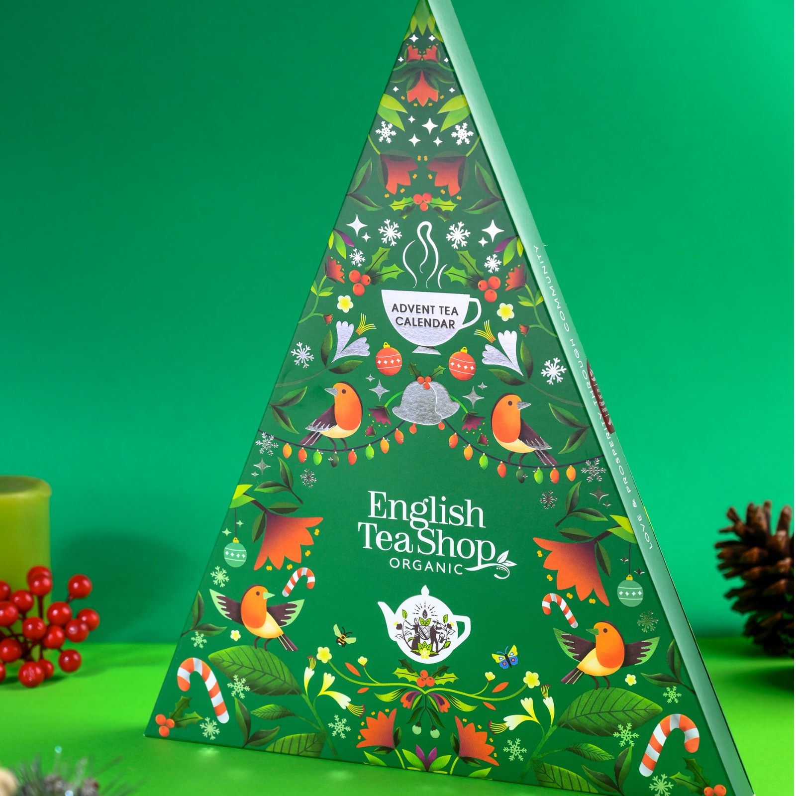 English Tea Shop Adventskalender Triangel grønn