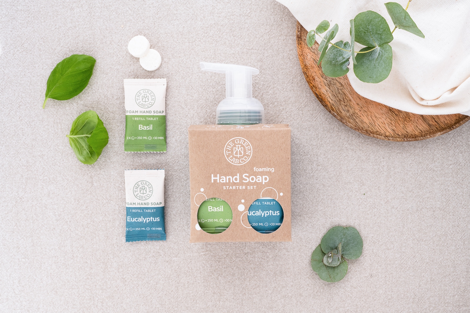 The Green Lab Hand Soap Starter Set Eucalyptus/Bas