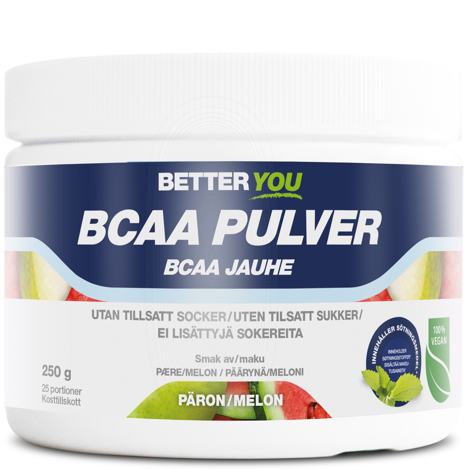 Better You Naturlig Bcaa Pulver Pære/Melon 250 G
