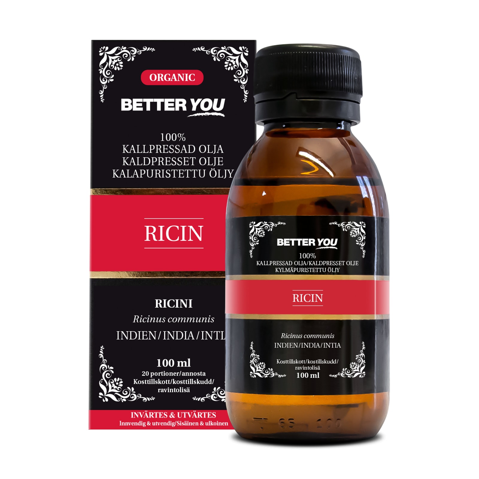Better You Ricinolja Øko Kaldpresset 100 ml