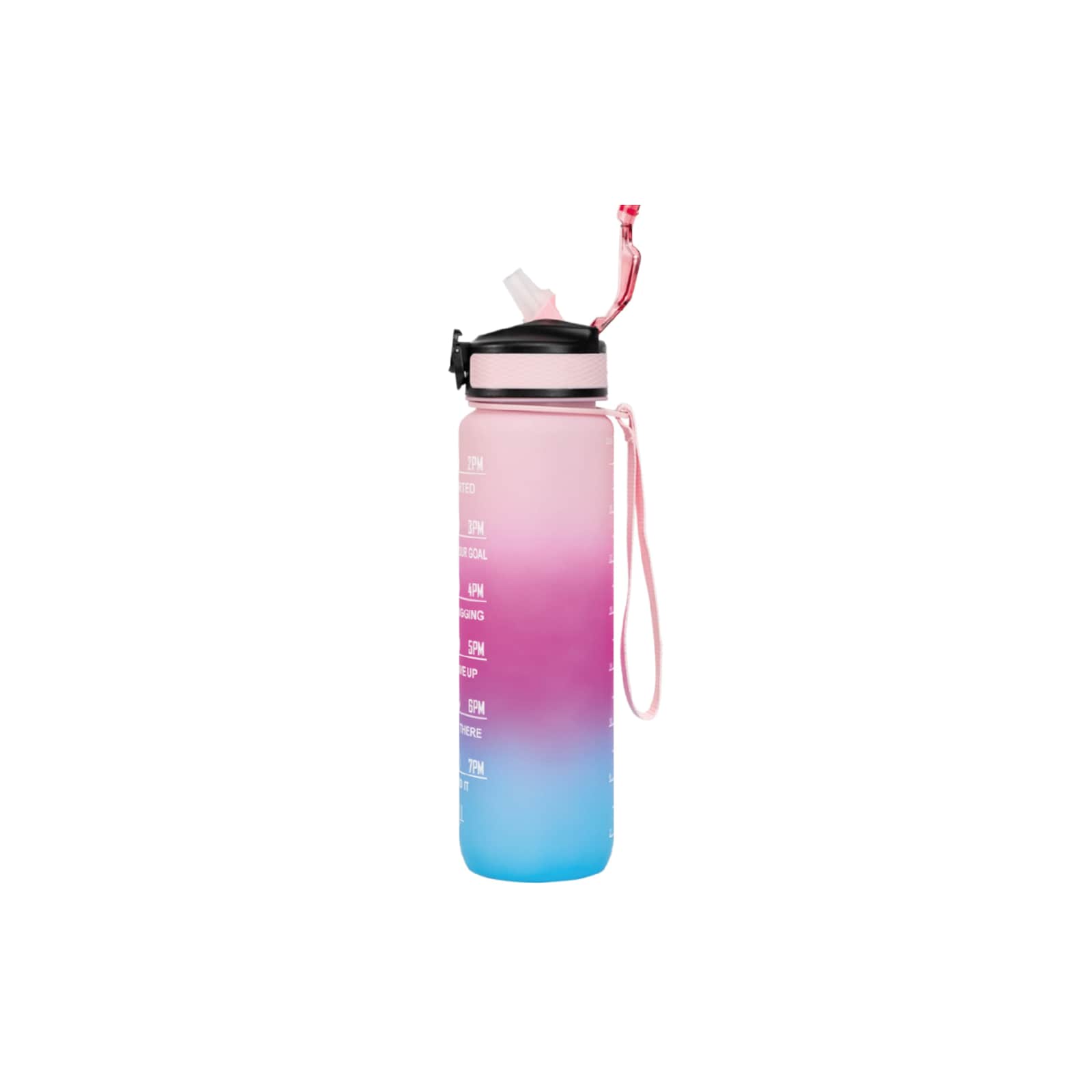 Motivasjonsflaske Blå/Rosa 1L 