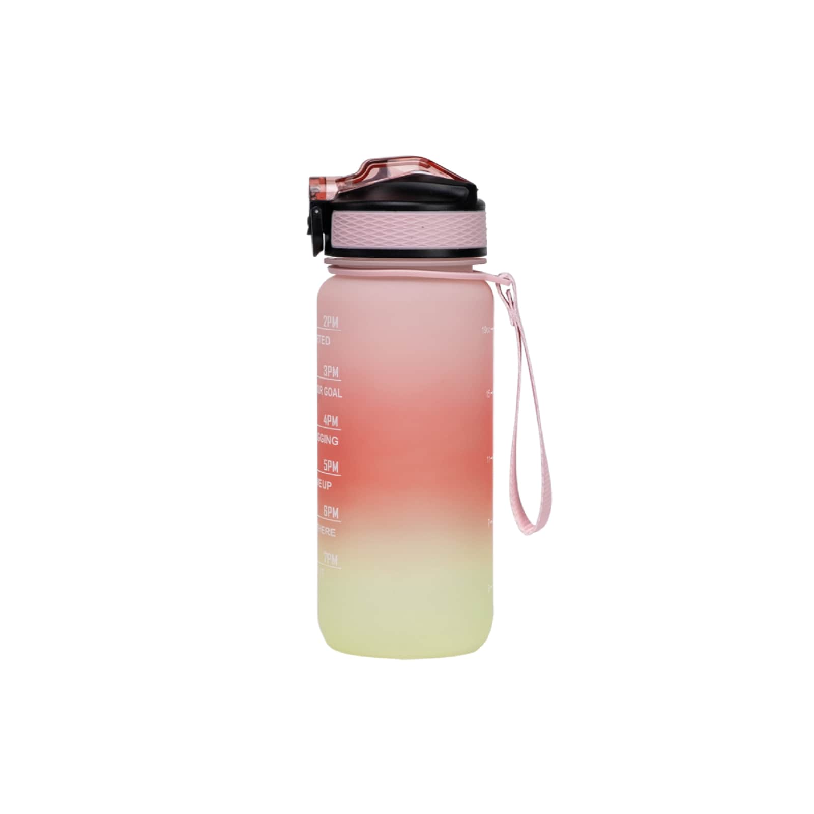 Motivasjonsflaske Rosa/fersken/gul 600 ml 
